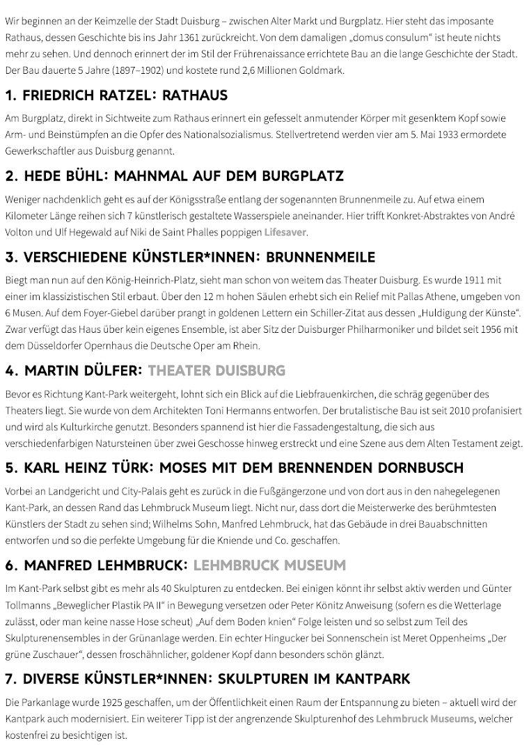 Beschreibung der Stationen