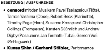 Lob des Selben – Performance-Konzert IIMitwirkendeText