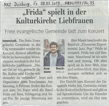 FRIDA Pressevorschau WAZ 2019 02 08