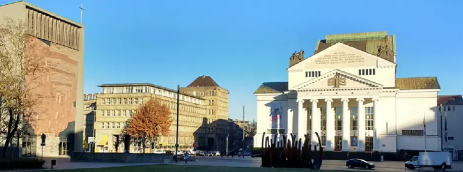 Willkommen. Die Lage der Liebfrauenkirche im Zentrum von Duisburg
